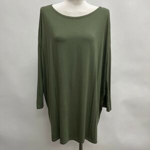 Piko 1988 Women's Top Medium Large Olive Green Drop Shoulder
